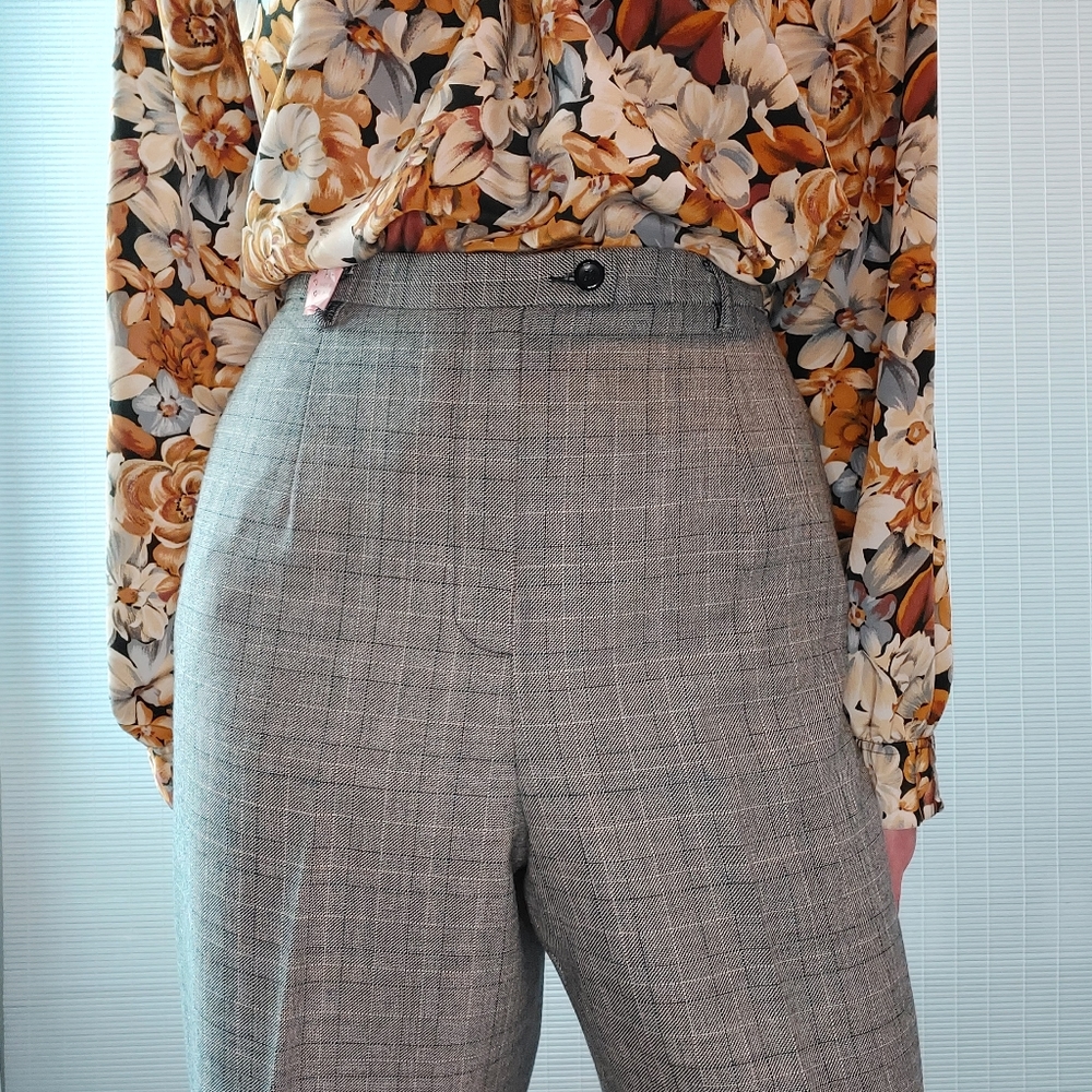 Pendleton Navy Tartan Plaid Wool Trousers  Large XL 16
